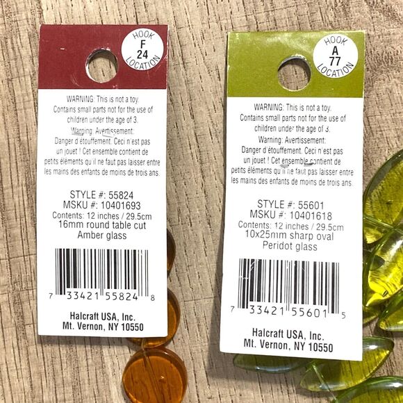 Bead Gallery Amber Color Glass Round Peridot Color Oval Beads Jewelry Craft Lot - Picture 2 of 11